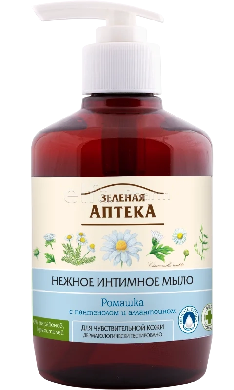 Зеленая аптека Мыло нежное интимное Ромашка с дозатором  в Казахстане, интернет-аптека Aurma.kz