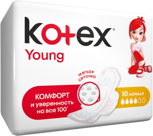 Прокладки Котекс Kotex Young Normal Прокладки в Казахстане, интернет-аптека Рокет Фарм