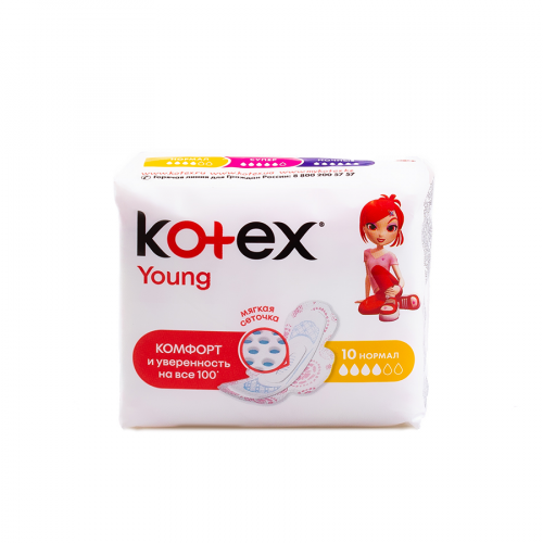 Прокладки Котекс Kotex Young Normal Прокладки в Казахстане, интернет-аптека Рокет Фарм