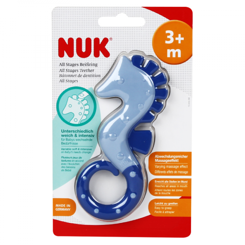 Кольцо зубное/прорезыватель Нук Nuk двойное Стандарт+Софт 10256225  в Казахстане, интернет-аптека Aurma.kz