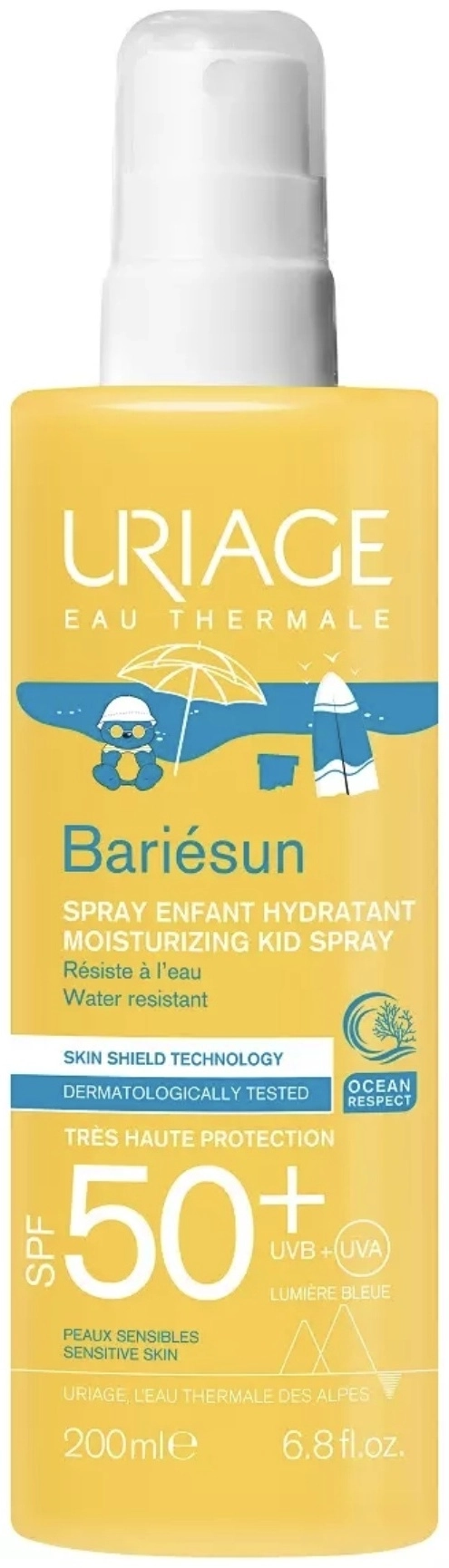 Урьяж Uriage Bariesun SPF50+ спрей для лица и тела детский 1420 Спрей в Казахстане, интернет-аптека Aurma.kz