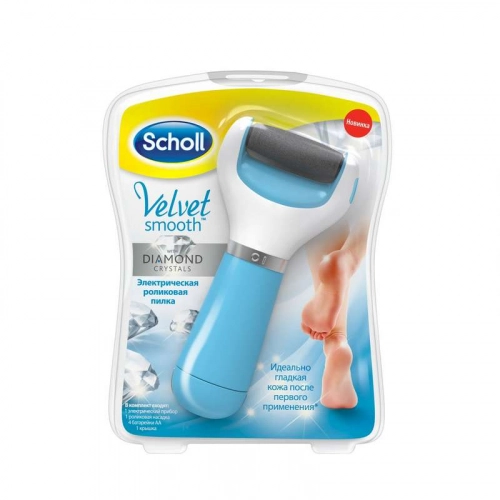 Шолл Scholl Velvet Smooth Пилка для удаления огрубевшей кожи стоп  в Казахстане, интернет-аптека Aurma.kz