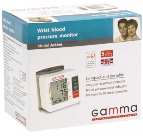 Тонометр Gamma Active медицинский автоматический на запястье  в Казахстане, интернет-аптека Aurma.kz