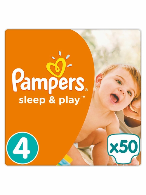 Pampers 4 Sleep & Play maxi (7-18кг) Подгузники _ №50