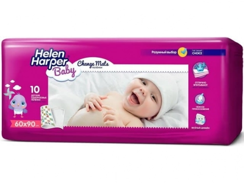 Пеленки гигиенические Helen Harper 90 см х 60 см  в Казахстане, интернет-аптека Aurma.kz