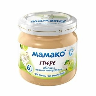 Пюре Мамако из яблок с козьим творожком с 6 месяцев _ 80г 