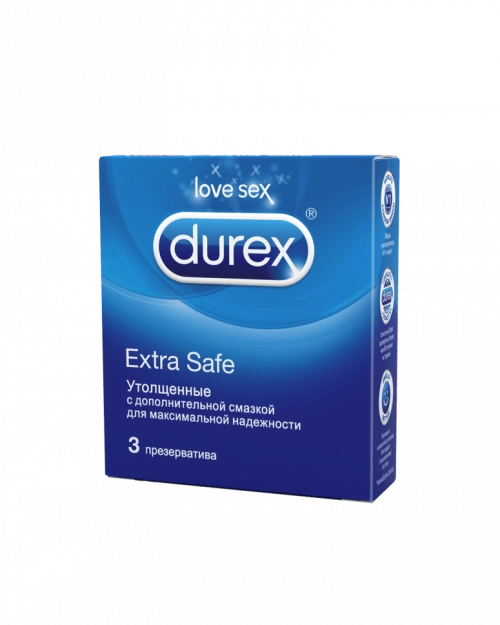 Презервативы Дюрекс Durex Extra Safe утолщенные Презервативы в Казахстане, интернет-аптека Рокет Фарм