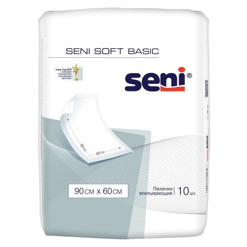 Пеленки гигиенические Seni Soft Basic 90 см х 60 см  в Казахстане, интернет-аптека Aurma.kz