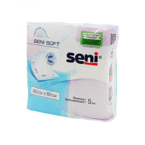 Пеленки гигиенические Сени Seni Super SOFT 60смх60см в Казахстане, интернет-аптека Aurma.kz