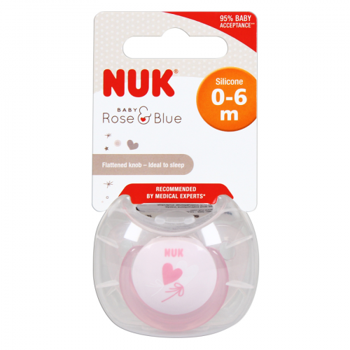 Соска Нук Nuk пустышка силиконовая Classic Baby Rose размер 1 от 0 до 6 месяцев 10730274 (10570569) Соска в Казахстане, интернет-аптека Рокет Фарм