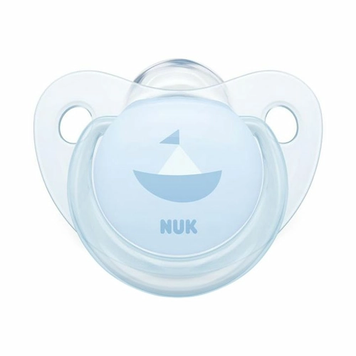 Нук Nuk пустышка силиконовая Classic Baby Blue размер 2 от 6 до 18 месяцев 10736358 Пустышки силиконовые