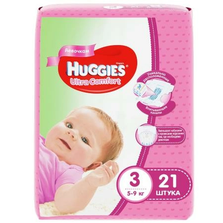 Huggies Ultra Comfort 3 Girl (5-9кг) Подгузники _ №21