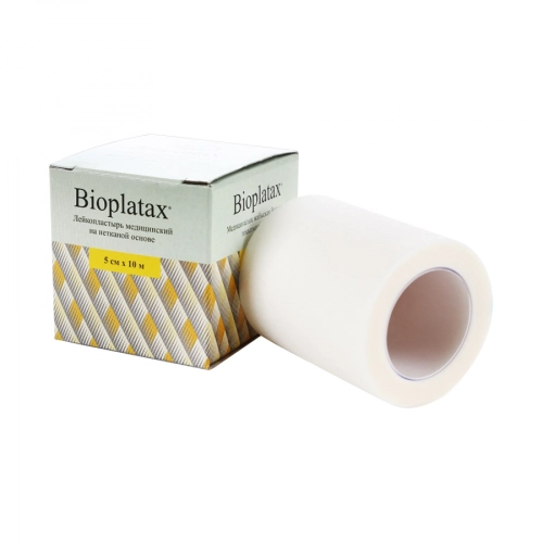 Лейкопластырь 5см х 10м Bioplatax фиксирующий на нетканной основе  в Казахстане, интернет-аптека Aurma.kz