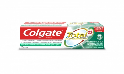 Colgate Total 12 Pro Здоровое Дыхание Паста в Казахстане, интернет-аптека Рокет Фарм