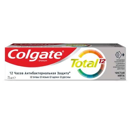 Colgate Total 12 Чистая мята Паста в Казахстане, интернет-аптека Aurma.kz