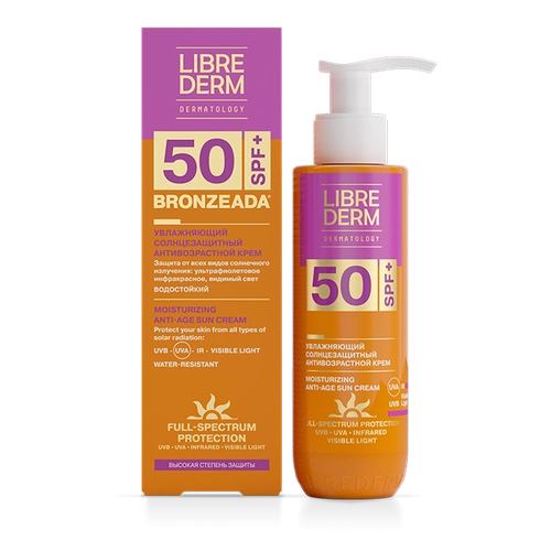 Librederm Bronzeada Anti-Age SPF50  Крем в Казахстане, интернет-аптека Aurma.kz