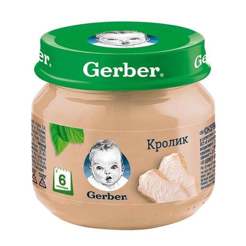 Пюре Gerber кролик (с 6 месяцев)  в Казахстане, интернет-аптека Aurma.kz