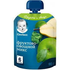 Gerber фруктово овощной микс в мягкой упаковке _ 90г №1