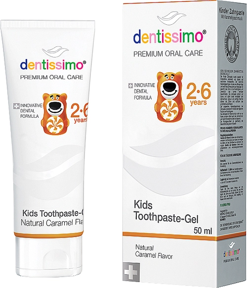 Паста зубная Dentissimo Kids Toothpaste от 2 до 6 лет Паста в Казахстане, интернет-аптека Aurma.kz