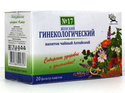 Гинекологический чайный напиток Алтайский №17 Пакетики в Казахстане, интернет-аптека Aurma.kz