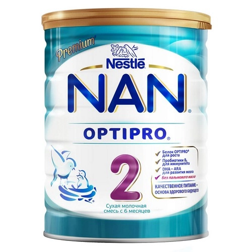 Смесь молочная Нестле Nestle NAN НАН 2 OPTIPRO с 6 месяцев Сухая в Казахстане, интернет-аптека Aurma.kz