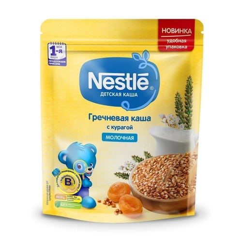 Nestle молочная гречневая с курагой 4 месяцев _ 220г №1