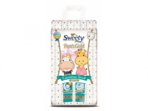 Подгузники-трусики Sweety Pantz Gold XXL28 Подгузники в Казахстане, интернет-аптека Aurma.kz