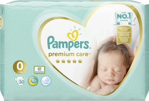 Подгузники Памперс Pampers 0 Premium Care (<3 кг)