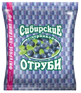Сибирские отруби с черникой Отруби пшеничные 200гр 