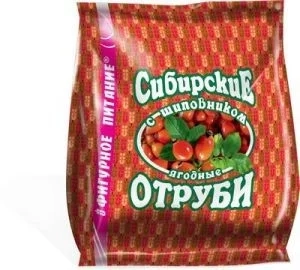 Сибирские отруби с шиповником Отруби пшеничные 200гр 