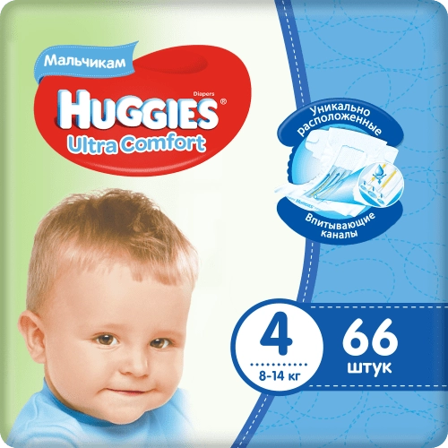 Подгузники Huggies Ultra Comfort 4 Вoy (8-14 кг)  в Казахстане, интернет-аптека Aurma.kz