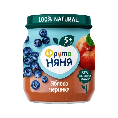 Пюре ФрутоНяня яблоко черника  в Казахстане, интернет-аптека Aurma.kz