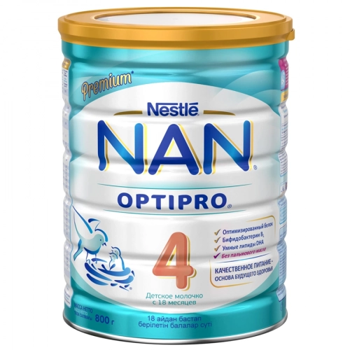 Смесь молочная Нестле Nestle NAN НАН 4 Optipro с 18 месяцев Смесь в Казахстане, интернет-аптека Aurma.kz