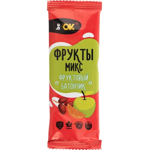 Фруктовый батончик Bio Elite Be Ok фрукты микс  в Казахстане, интернет-аптека Aurma.kz