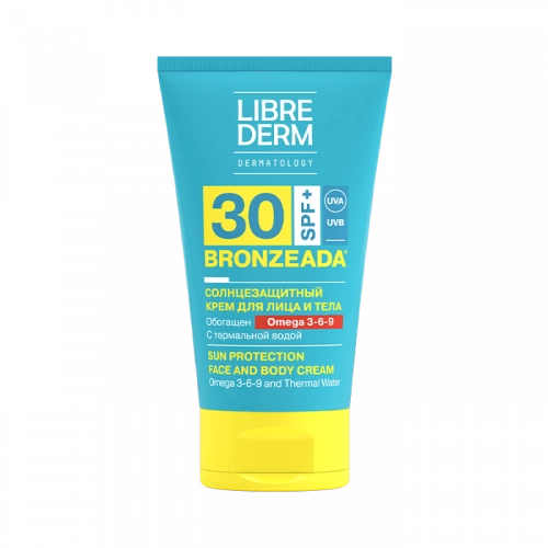 Librederm Bronzeada с Омега 3-6-9 и термальной водой SPF30 Крем в Казахстане, интернет-аптека Aurma.kz