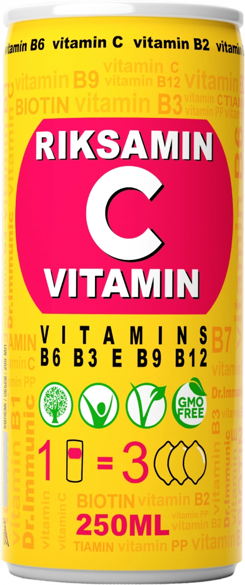 Напиток Vitamin C Riksamin алюм/б Напиток в Казахстане, интернет-аптека Aurma.kz