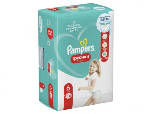 Подгузники трусики Pampers 6 Pants Extra Large (16+ кг) в Казахстане, интернет-аптека Aurma.kz