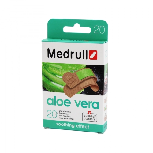 Medrull Лейкопластырь Aloe Vera 2,5х7,5 см в Казахстане, интернет-аптека Aurma.kz