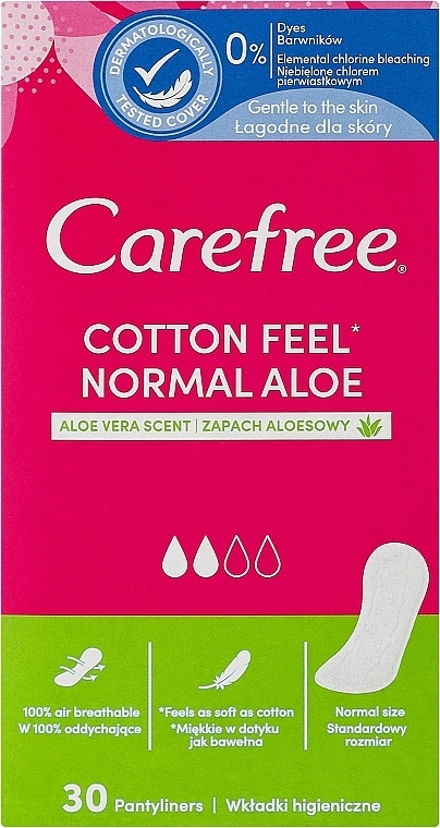Прокладки Carefree с алоэ ежедневные  в Казахстане, интернет-аптека Aurma.kz