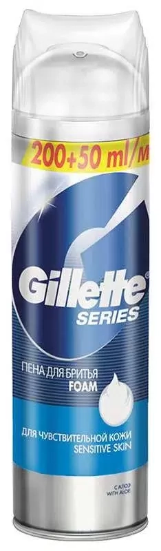 Gillette Пена для бритья Для чувствительной кожи в Казахстане, интернет-аптека Aurma.kz