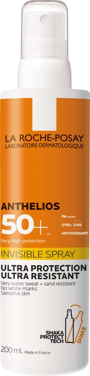 La Roche-Posay Anthelios солнцезащитный ультралегкий спрей для кожи лица и тела SPF 50+ Спрей в Казахстане, интернет-аптека Рокет Фарм