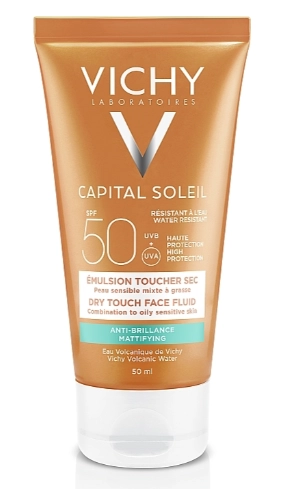 Виши Vichy Capital Soleil Эмульсия солнцезащитная матирующая для кожи лица SPF 30 Эмульсия в Казахстане, интернет-аптека Aurma.kz