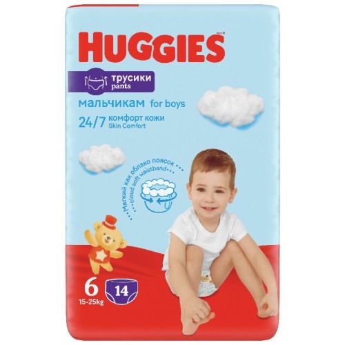 Подгузники Huggies 6 Boy (16-22 кг) трусики  в Казахстане, интернет-аптека Aurma.kz