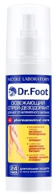 Dr.Foot спрей-дезодорант освежающий для ног против неприятного запаха Спрей в Казахстане, интернет-аптека Aurma.kz