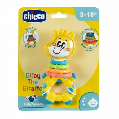 Chicco игрушка-погремушка Жираф 3м+ Игрушки в Казахстане, интернет-аптека Aurma.kz