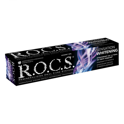 R.O.C.S. Паста зубная sensation whitening, 74гр.  в Казахстане, интернет-аптека Aurma.kz