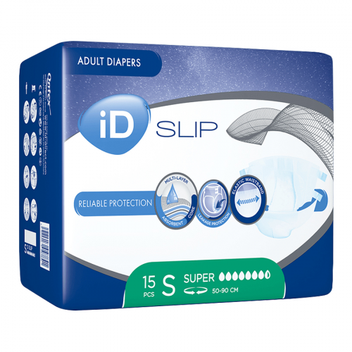 ONTEX Подгузники для взрослых ID Slip S Super 50-90см, 14шт.  в Казахстане, интернет-аптека Aurma.kz