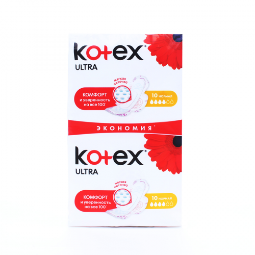 KOTEX Прокладки гигиенические Ultra Dry Normal №20 сетка  в Казахстане, интернет-аптека Aurma.kz