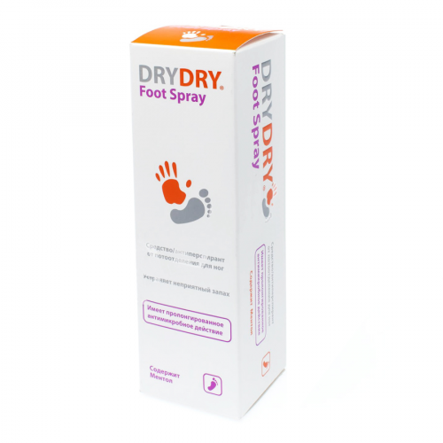 DRYDRY Средство от потоотделения для ног Foot Spray, 100мл.  в Казахстане, интернет-аптека Aurma.kz