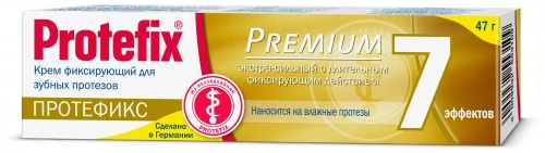 Protefix Крем фиксирующий для зубных протезов Премиум 7 эффектов в Казахстане, интернет-аптека Aurma.kz
